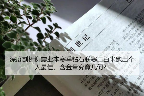 深度剖析谢震业本赛季钻石联赛二百米跑出个人最佳，含金量究竟几何？